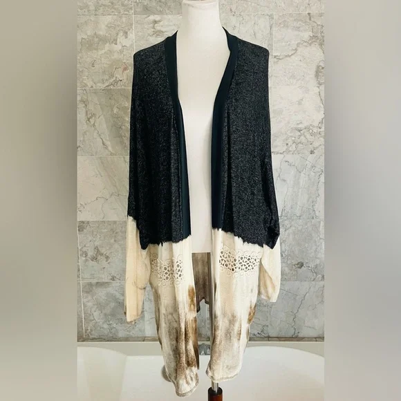 T Party Open Front Crochet Cardigan - Picture 2 of 7